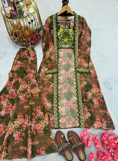 Bollywood Indo Western Koti Plazo & Blouse Collection
