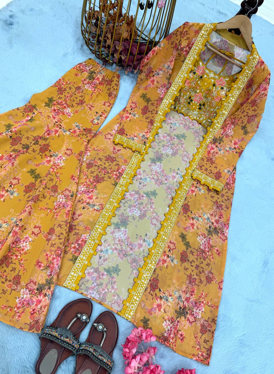 Bollywood Indo Western Koti Plazo & Blouse Collection