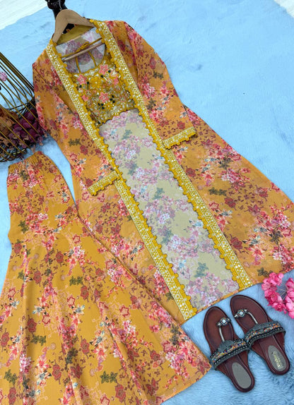 Bollywood Indo Western Koti Plazo & Blouse Collection