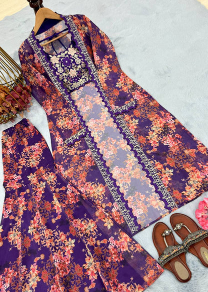 Bollywood Indo Western Koti Plazo & Blouse Collection