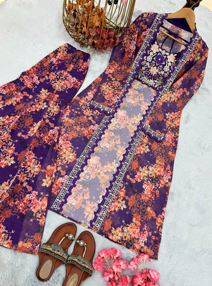 Bollywood Indo Western Koti Plazo & Blouse Collection