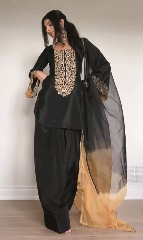 Đěsigner Party Wear Look top with farshi plazzo single available wholesale