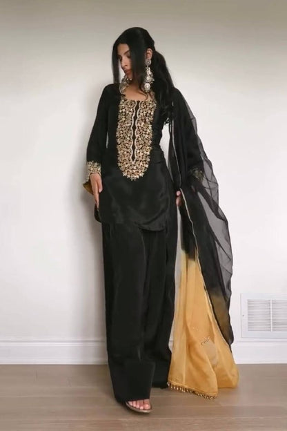 Đěsigner Party Wear Look top with farshi plazzo single available wholesale