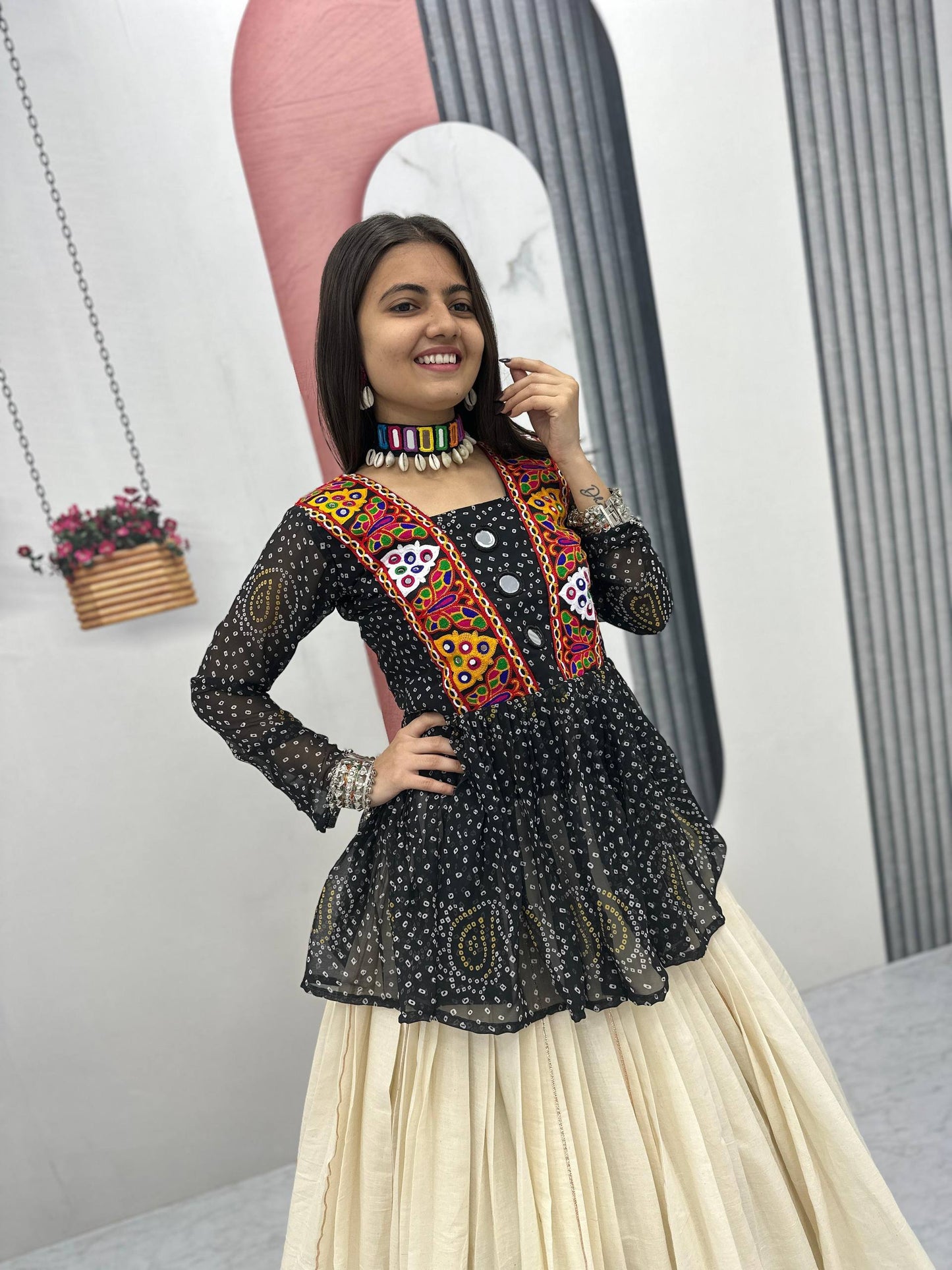 Navratri Special Lehenga Choli with 6 meter Big Flair single available wholesale