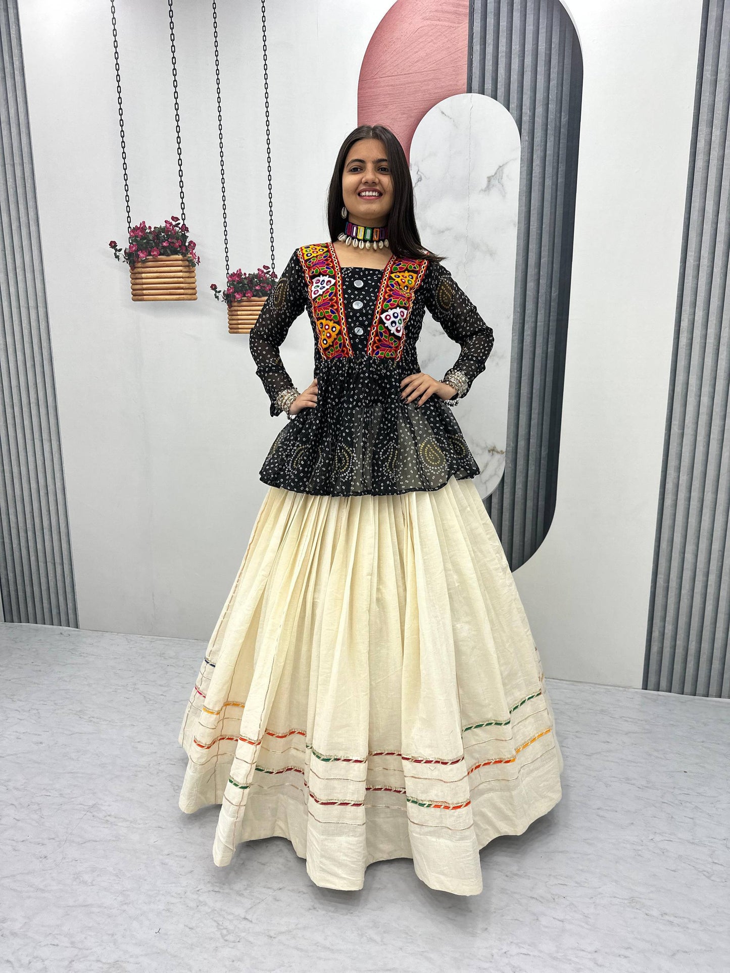 Navratri Special Lehenga Choli with 6 meter Big Flair single available wholesale