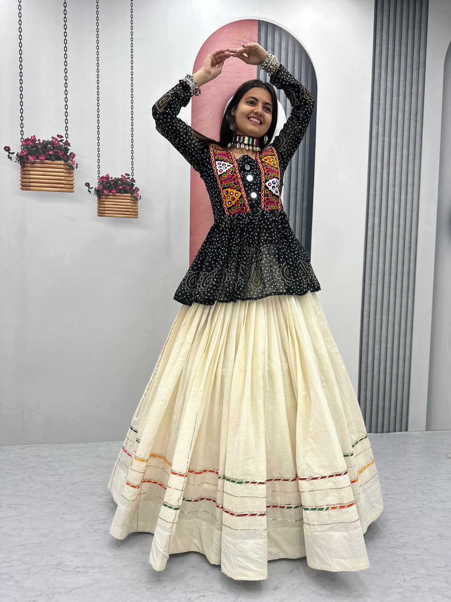 Navratri Special Lehenga Choli with 6 meter Big Flair single available wholesale