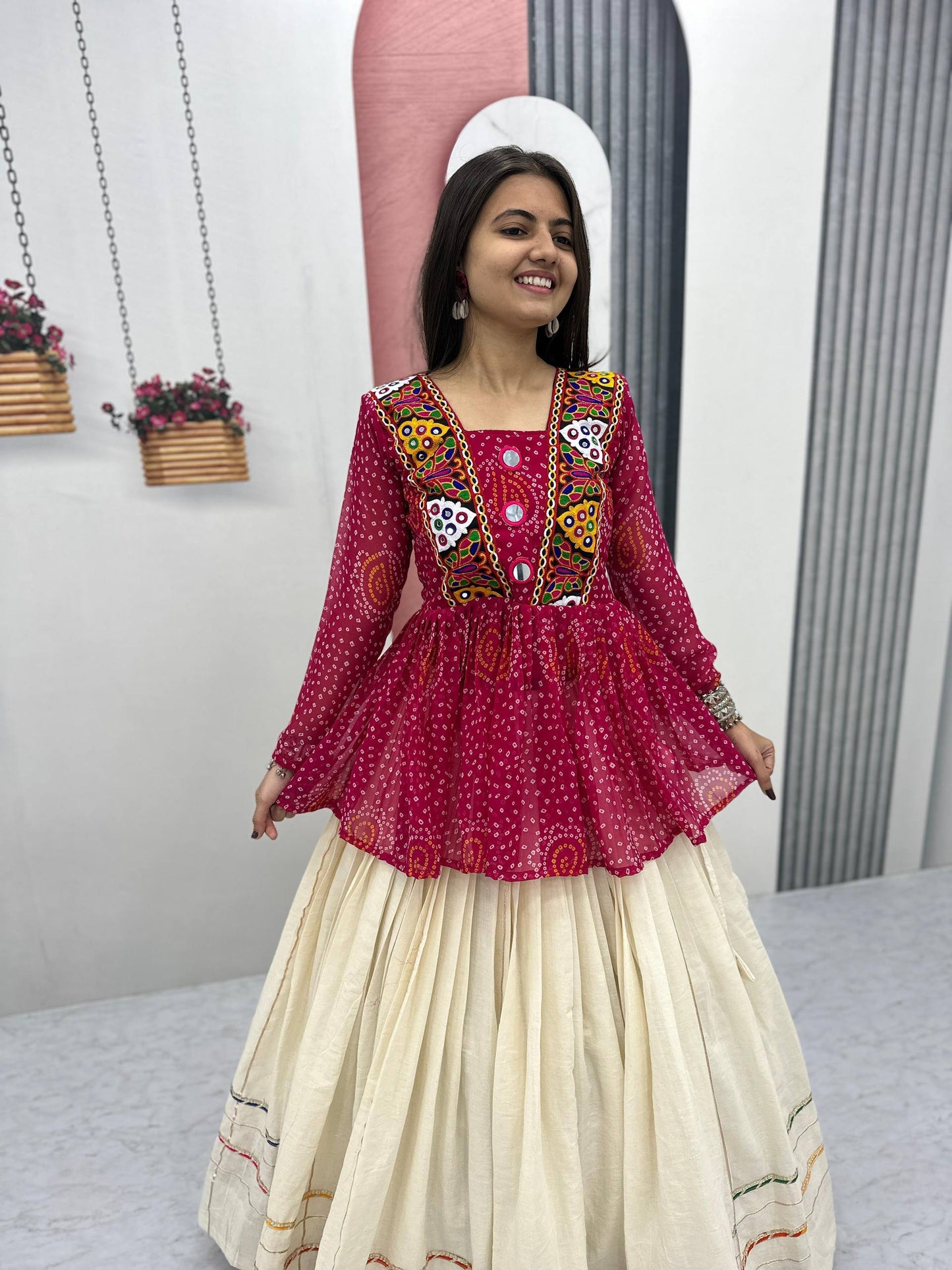Navratri Special Lehenga Choli with 6 meter Big Flair single available wholesale