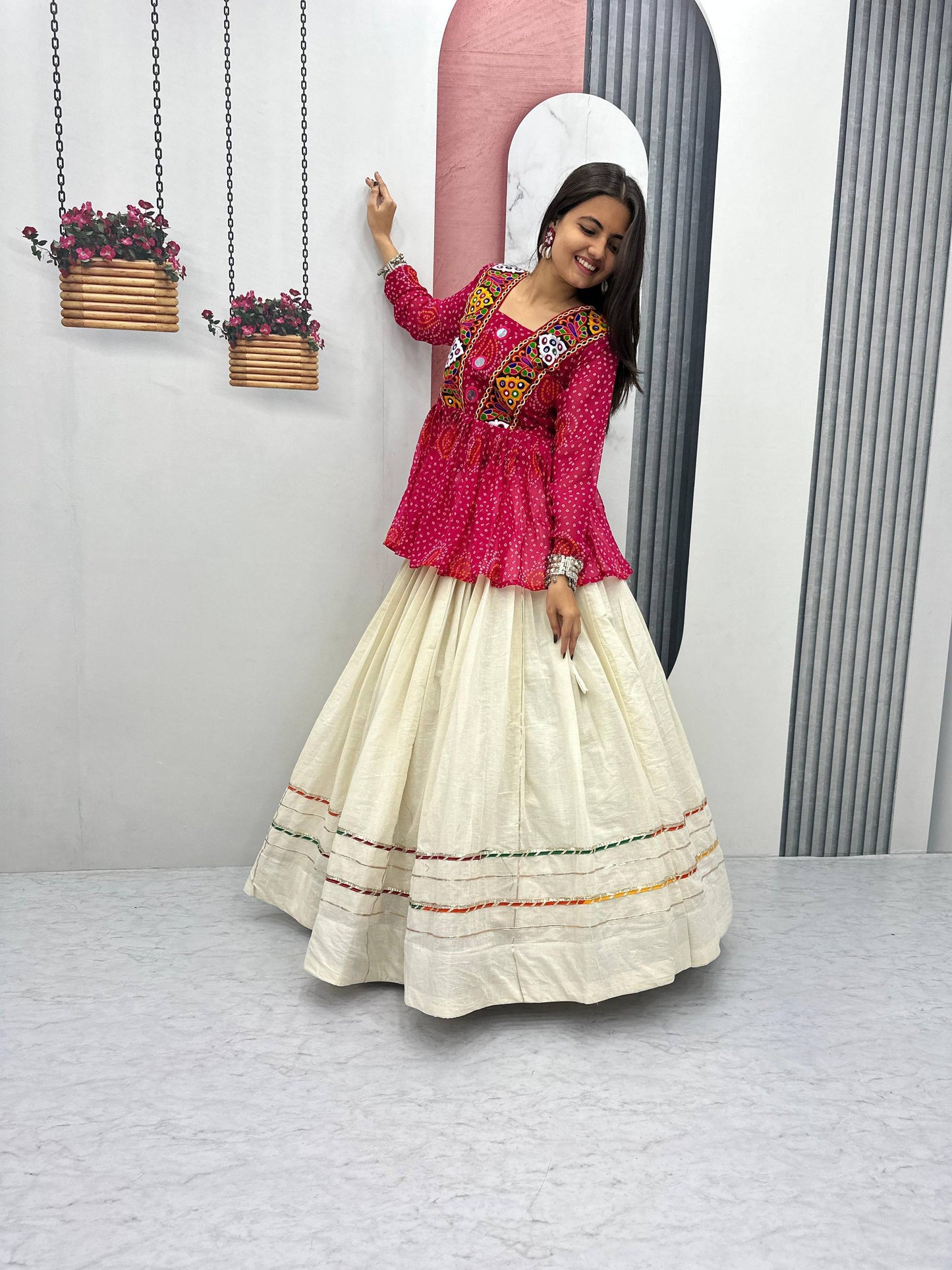 Navratri Special Lehenga Choli with 6 meter Big Flair single available wholesale