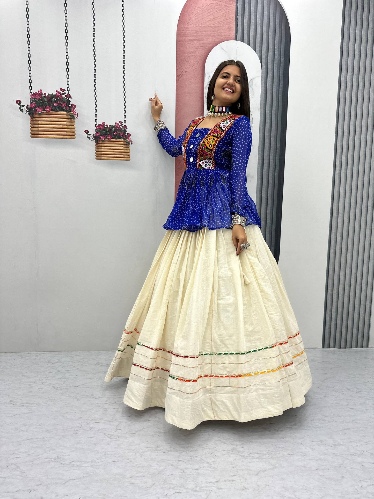 Navratri Special Lehenga Choli with 6 meter Big Flair single available wholesale