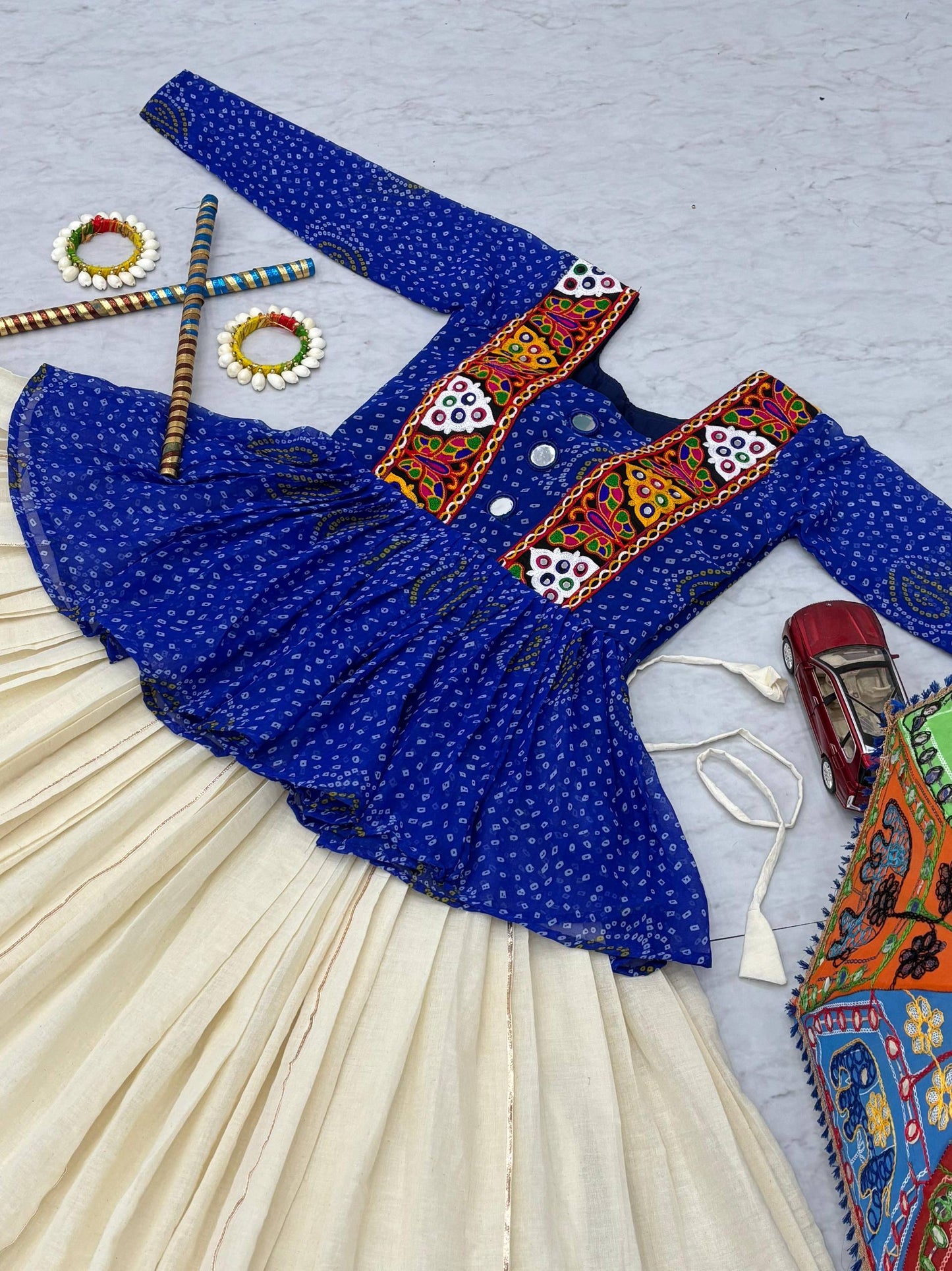Navratri Special Lehenga Choli with 6 meter Big Flair single available wholesale