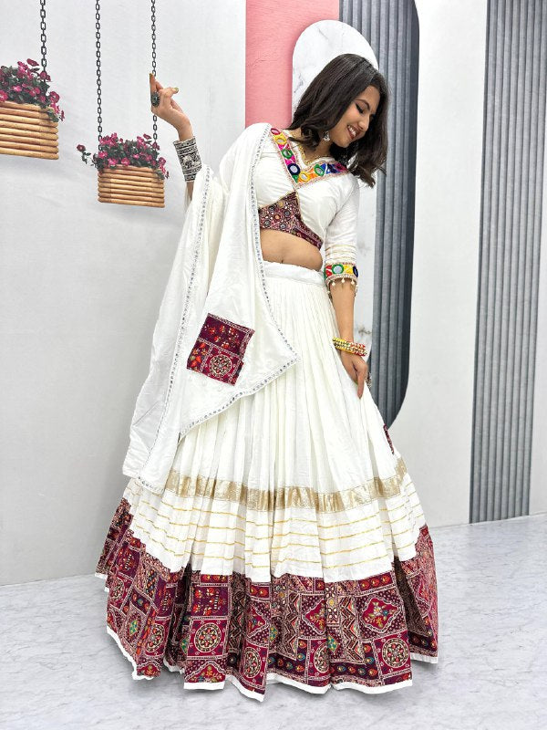 Navratri Special Pure Cotton Lehenga Choli single available wholesale