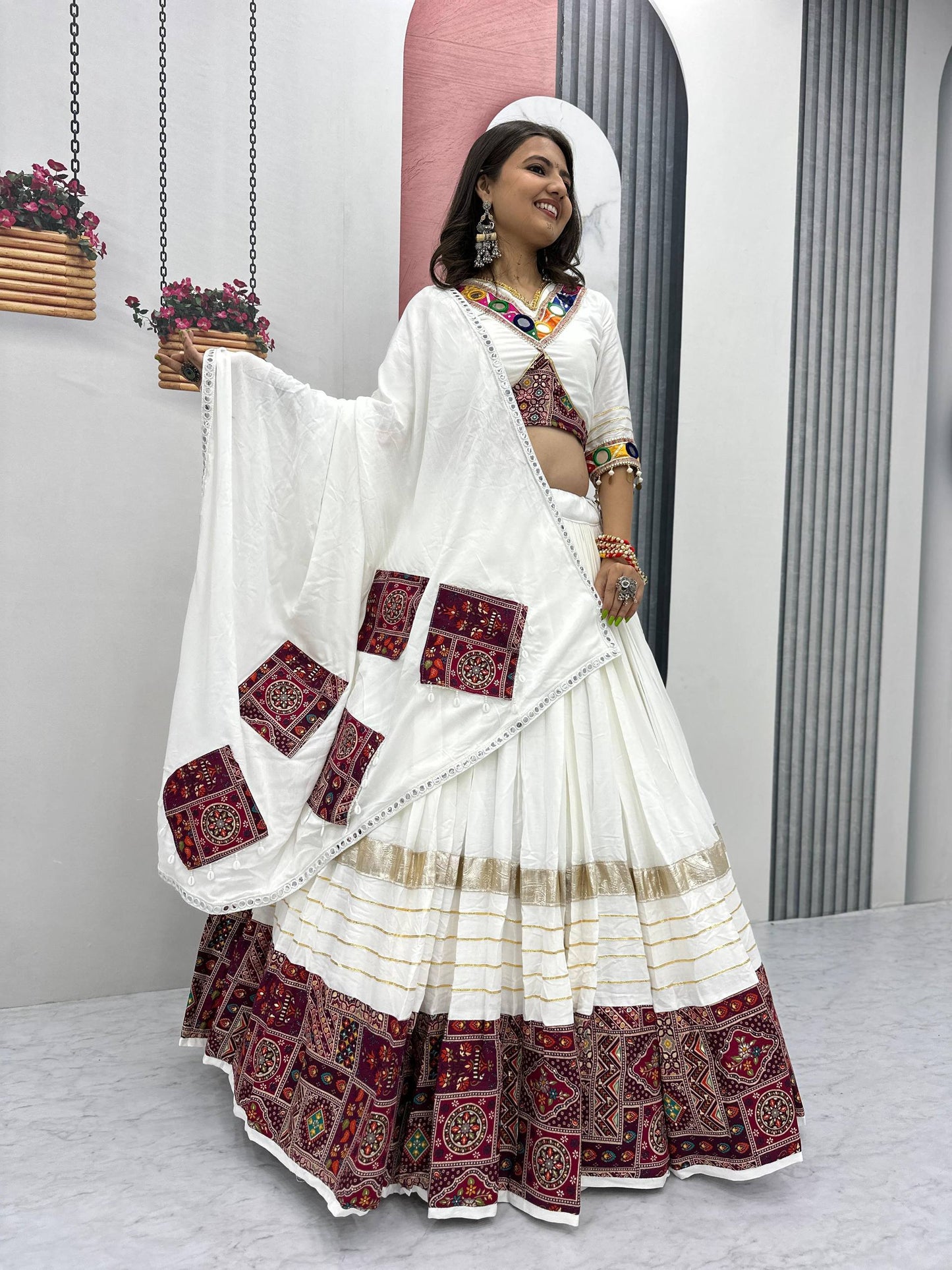 Navratri Special Pure Cotton Lehenga Choli single available wholesale