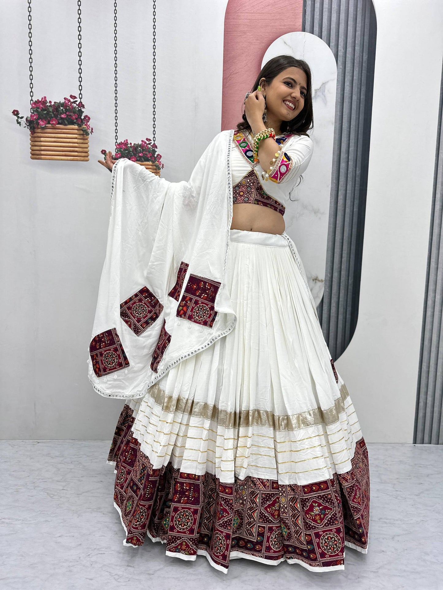 Navratri Special Pure Cotton Lehenga Choli single available wholesale