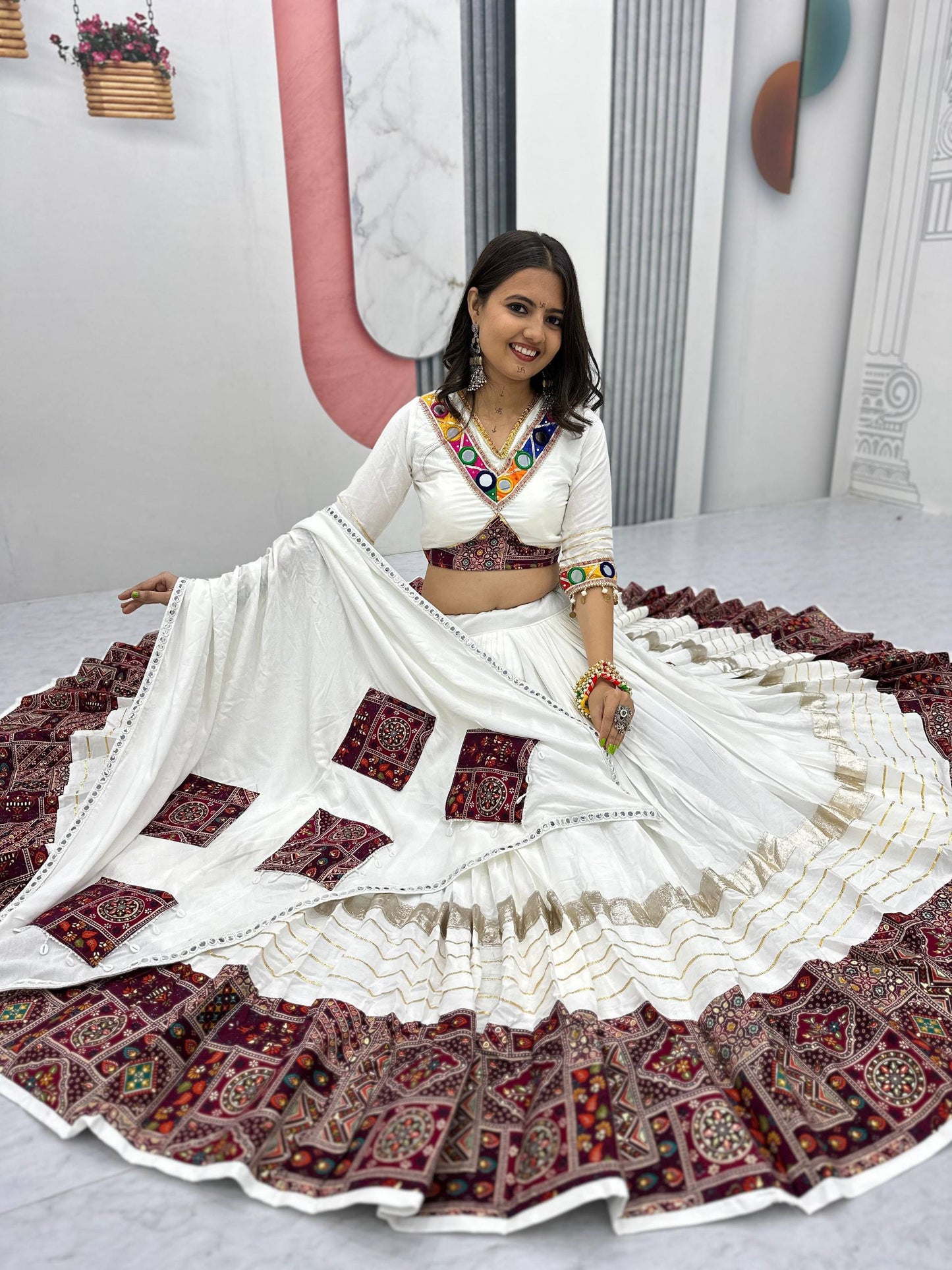 Navratri Special Pure Cotton Lehenga Choli single available wholesale