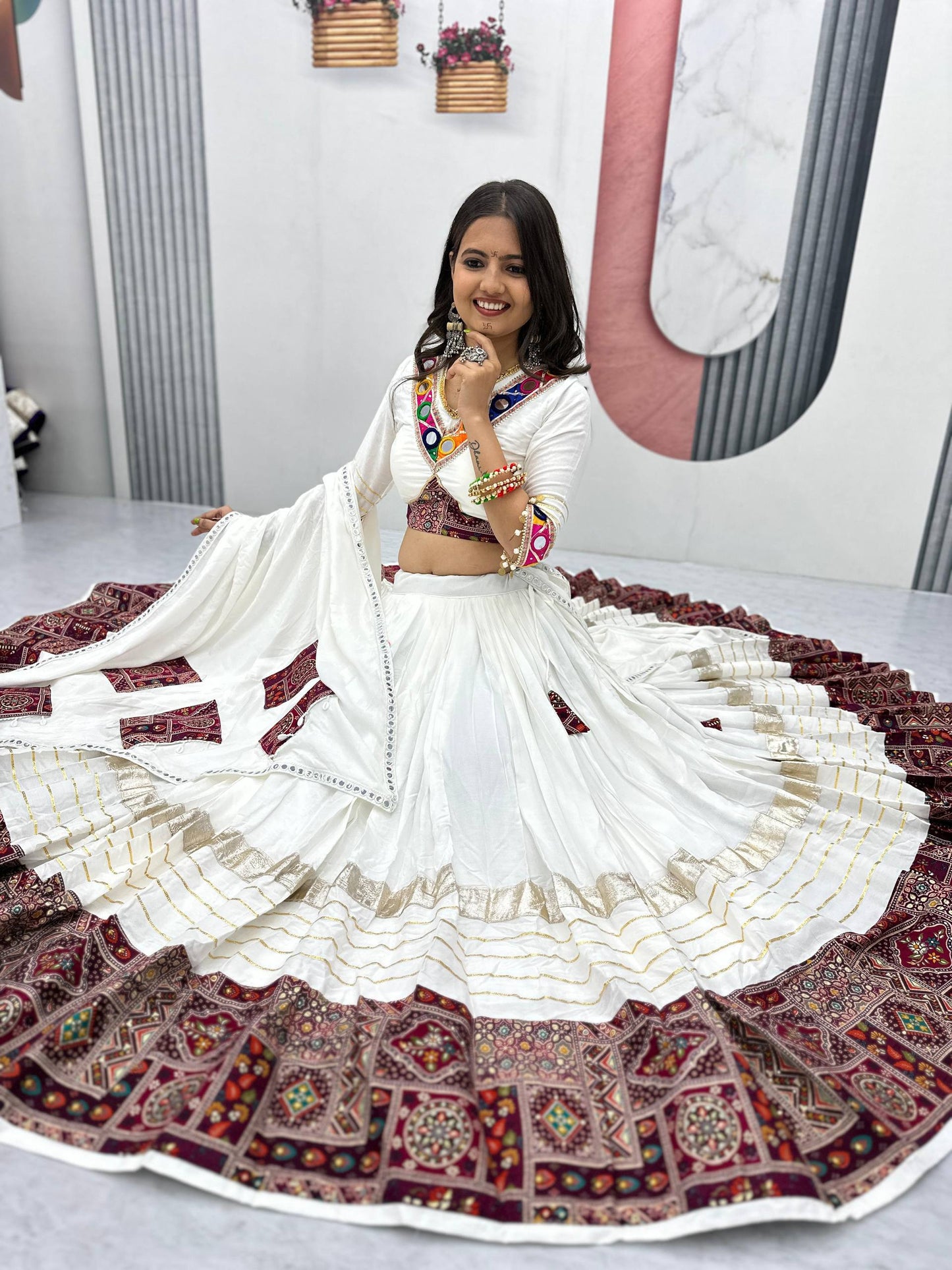Navratri Special Pure Cotton Lehenga Choli single available wholesale