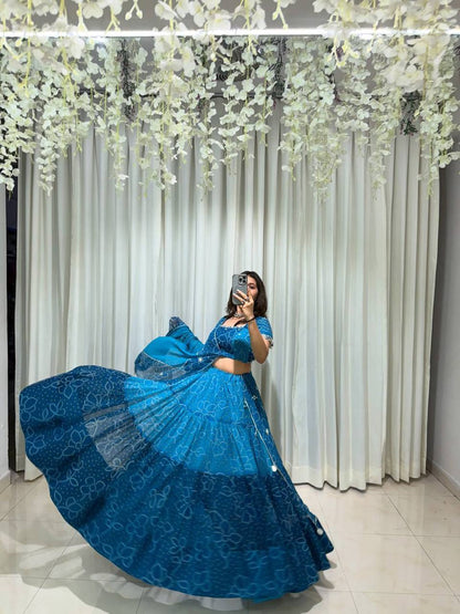 NAVARATRI SEASON OUR EXCLUSIVE FULL STITCHED LEHENGA CHOLI single available wholesale