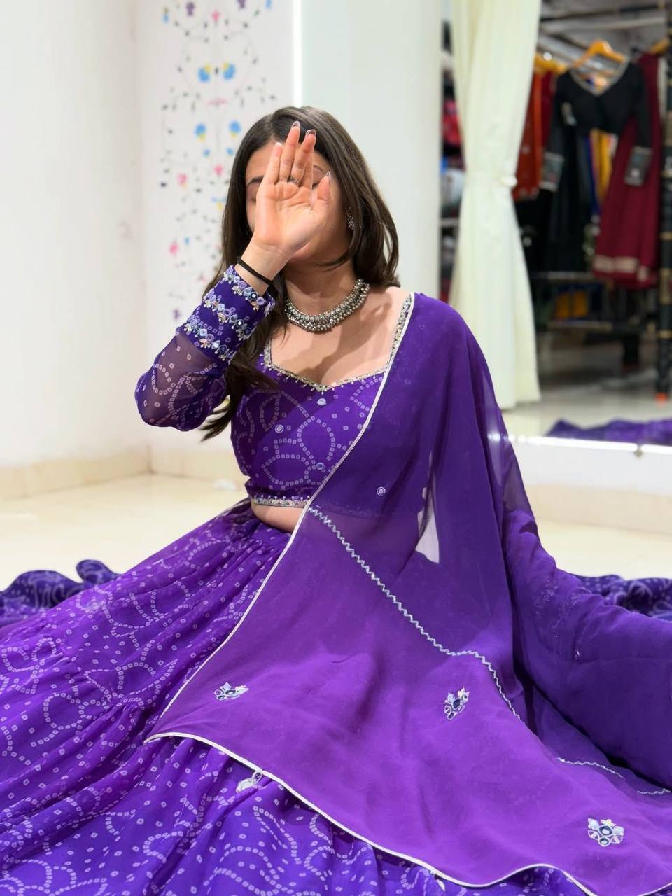 NAVARATRI SEASON OUR EXCLUSIVE FULL STITCHED LEHENGA CHOLI single available wholesale
