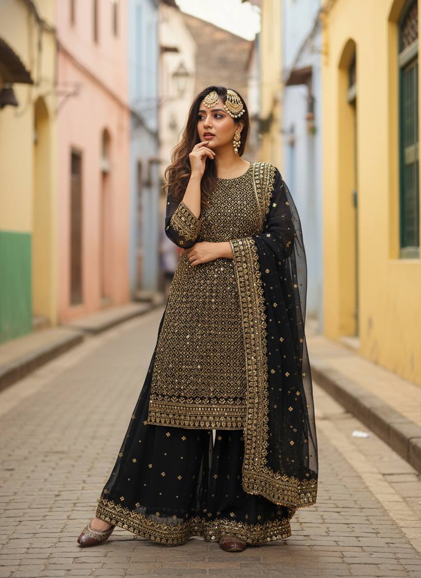 ENHANCE THE BEAUTY OF YOUR WARDROBE WITH THIS NEWLY LAUNCHED KURTI & PLAZZO SET