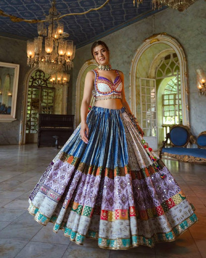 navrati NEW DESIGNER PRINTED LAHENGA CHOLI
