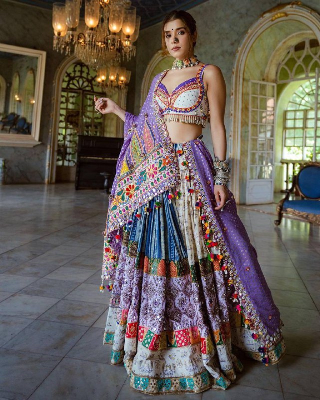 navrati NEW DESIGNER PRINTED LAHENGA CHOLI