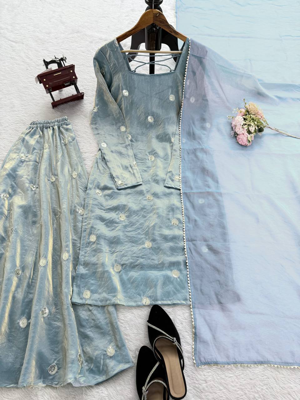 Step into effortless charm with our exclusive 3-piece set – crafted for comfort, stitched with grace  single available wholesale