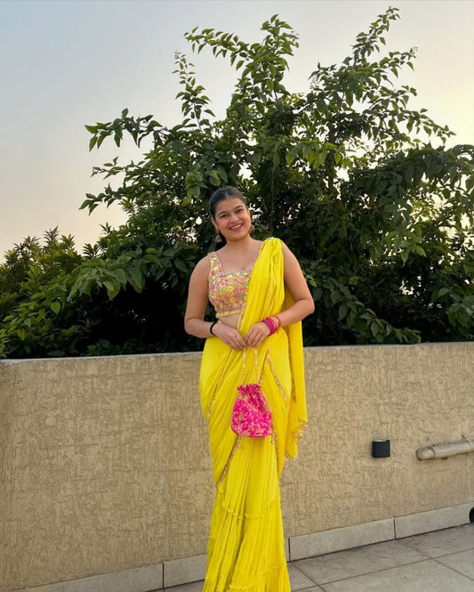 Most Beautiful Latest Full Stitched Lehenga Saree Collection