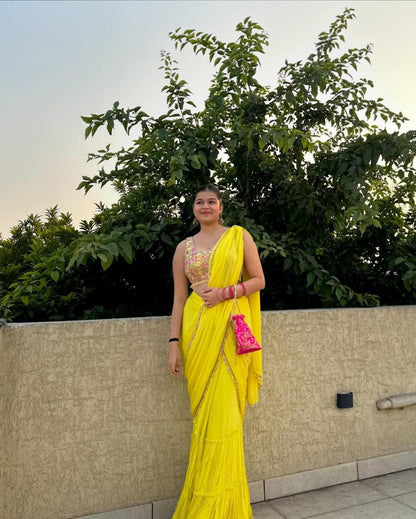Most Beautiful Latest Full Stitched Lehenga Saree Collection