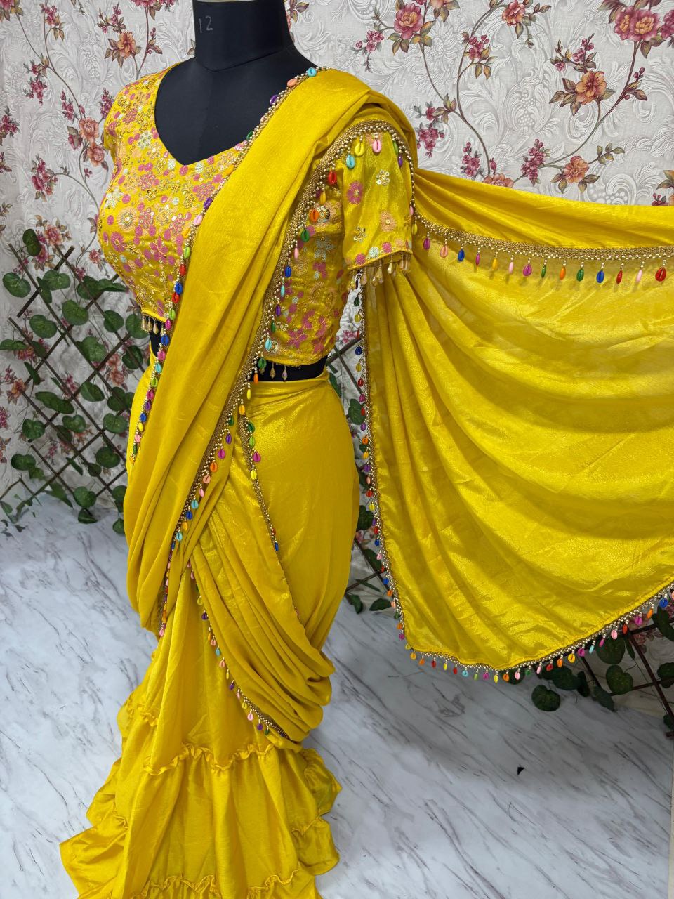 Most Beautiful Latest Full Stitched Lehenga Saree Collection