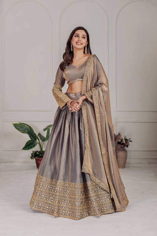 BRIDAL WEAR HEAVY FENDI EMBROIDERY CODING SEQUENCE WORK LEHENGAS CHOLI