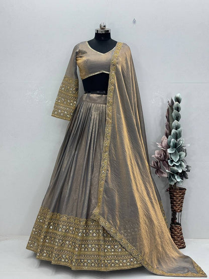BRIDAL WEAR HEAVY FENDI EMBROIDERY CODING SEQUENCE WORK LEHENGAS CHOLI