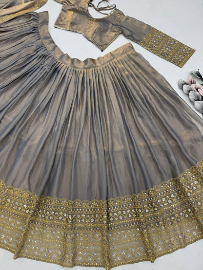 BRIDAL WEAR HEAVY FENDI EMBROIDERY CODING SEQUENCE WORK LEHENGAS CHOLI