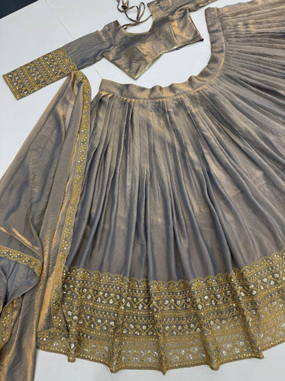 BRIDAL WEAR HEAVY FENDI EMBROIDERY CODING SEQUENCE WORK LEHENGAS CHOLI