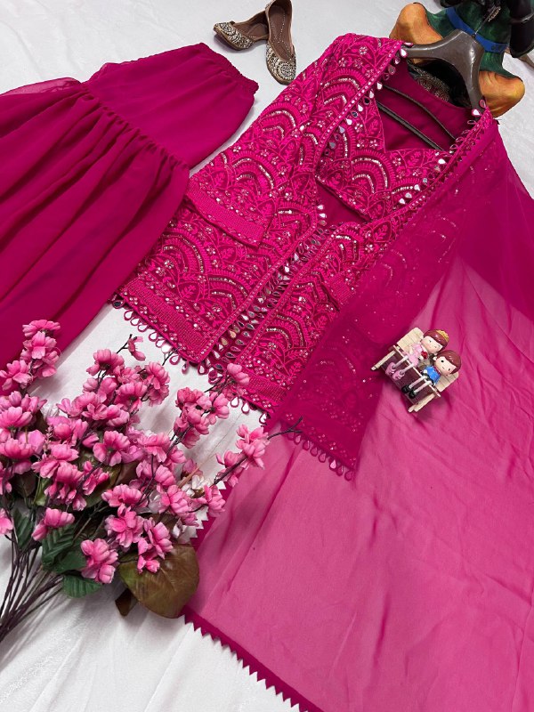 ENHANCE THE BEAUTY OF YOUR WARDROBE WITH THIS NEWLY LAUNCHED _INDOWESTERN SHARARA-SET single available wholesale