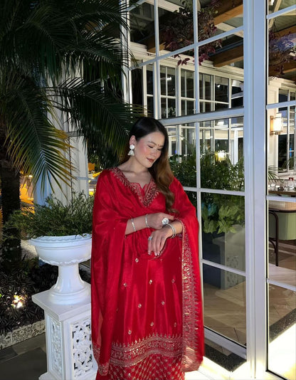 New Designer Party Sharara Suit & Dupatta Set single available wholesale
