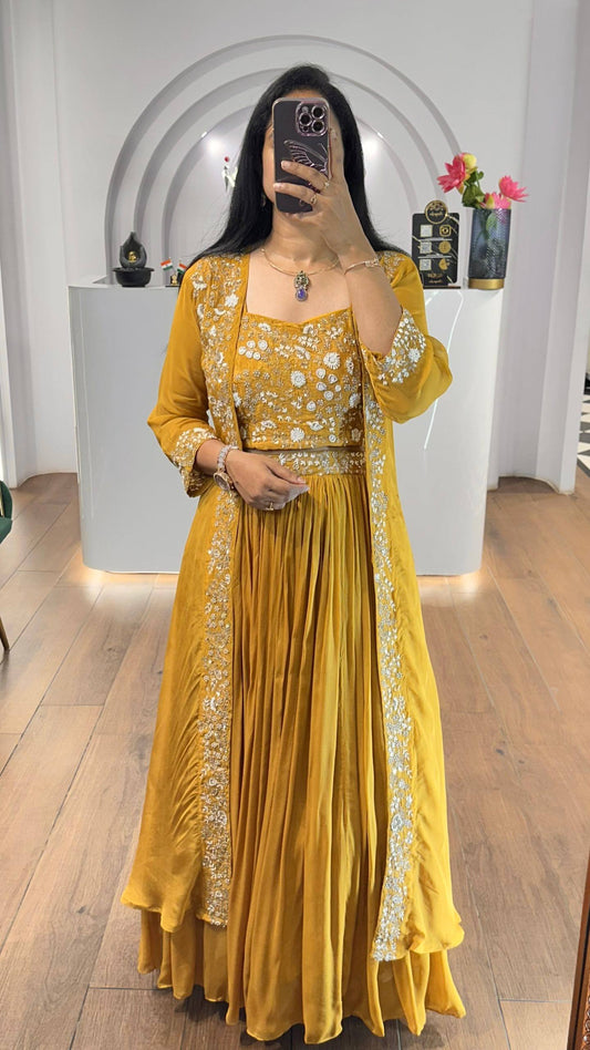 INDOWESTERN LEHENGA CHOLI SET single available wholesale