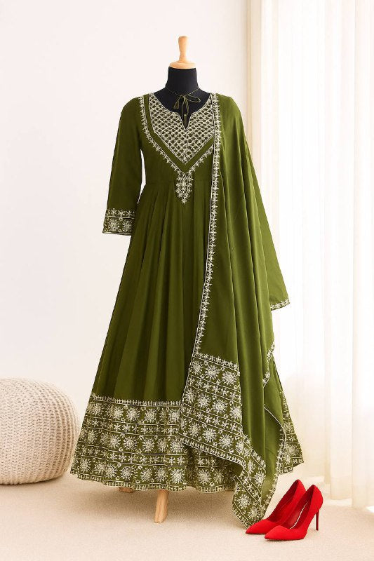 New Designer Collection In Roman simmer silk With Embroidery Work Top-Bottom And Dupatta Set Fully Stitched Ready To Wear single available wholesale