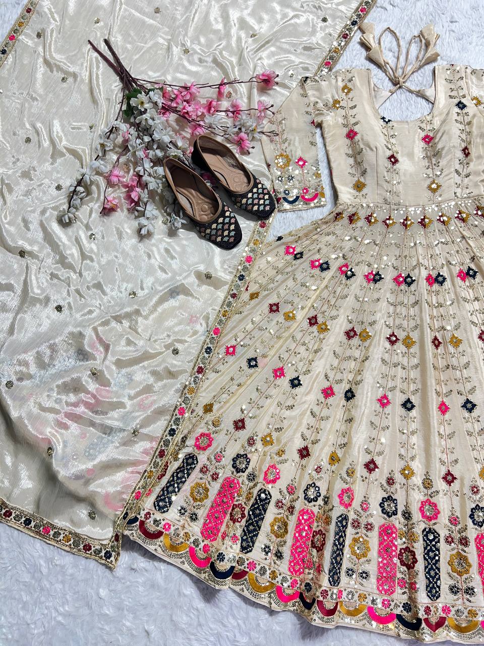 DESIGNER READYMADE ALIA CUT  ANARKALI SUIT COLLECTIONS single available wholesale
