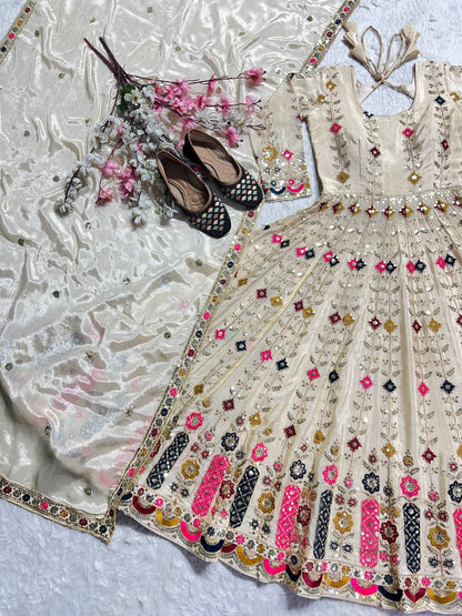 DESIGNER READYMADE ALIA CUT  ANARKALI SUIT COLLECTIONS single available wholesale