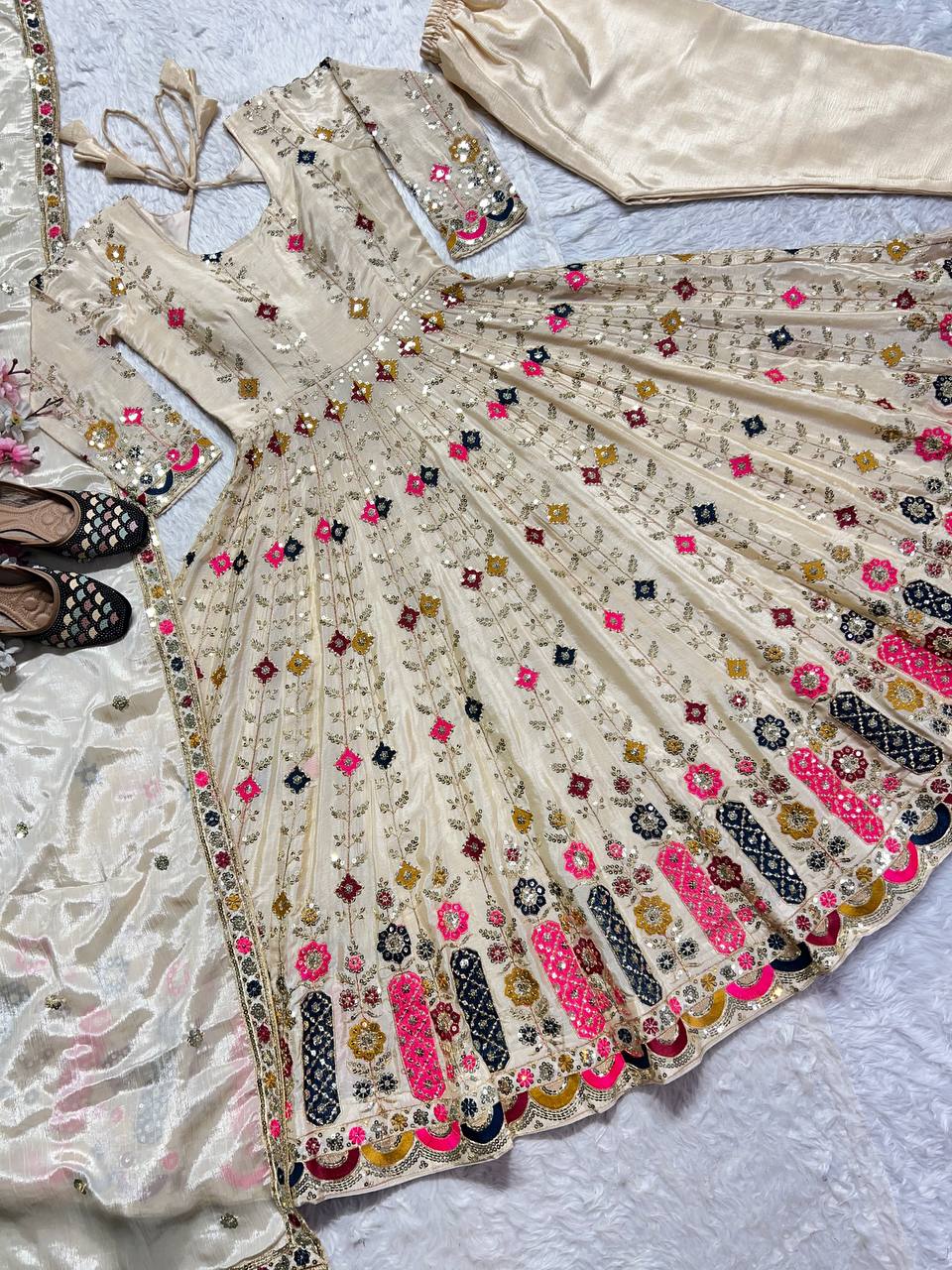 DESIGNER READYMADE ALIA CUT  ANARKALI SUIT COLLECTIONS single available wholesale