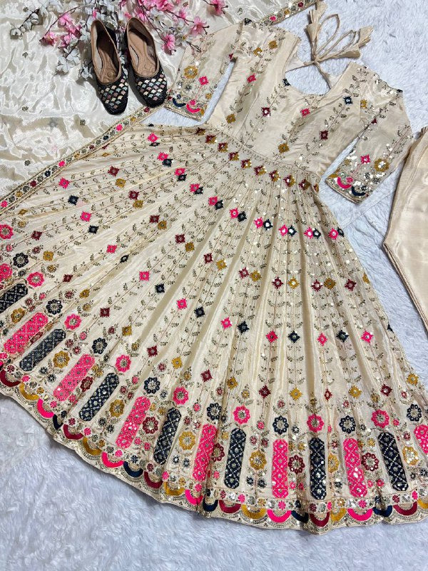 DESIGNER READYMADE ALIA CUT  ANARKALI SUIT COLLECTIONS single available wholesale