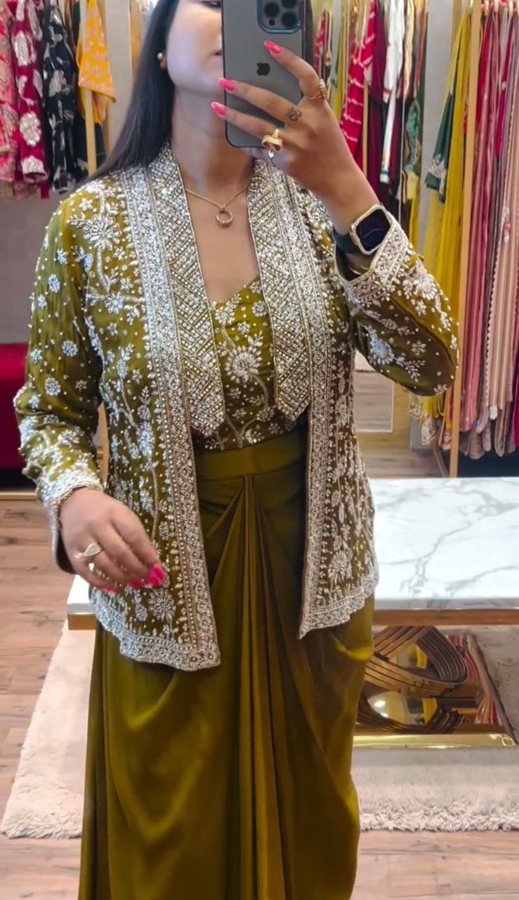 Trending Party Wear Koti with Plazzo 8