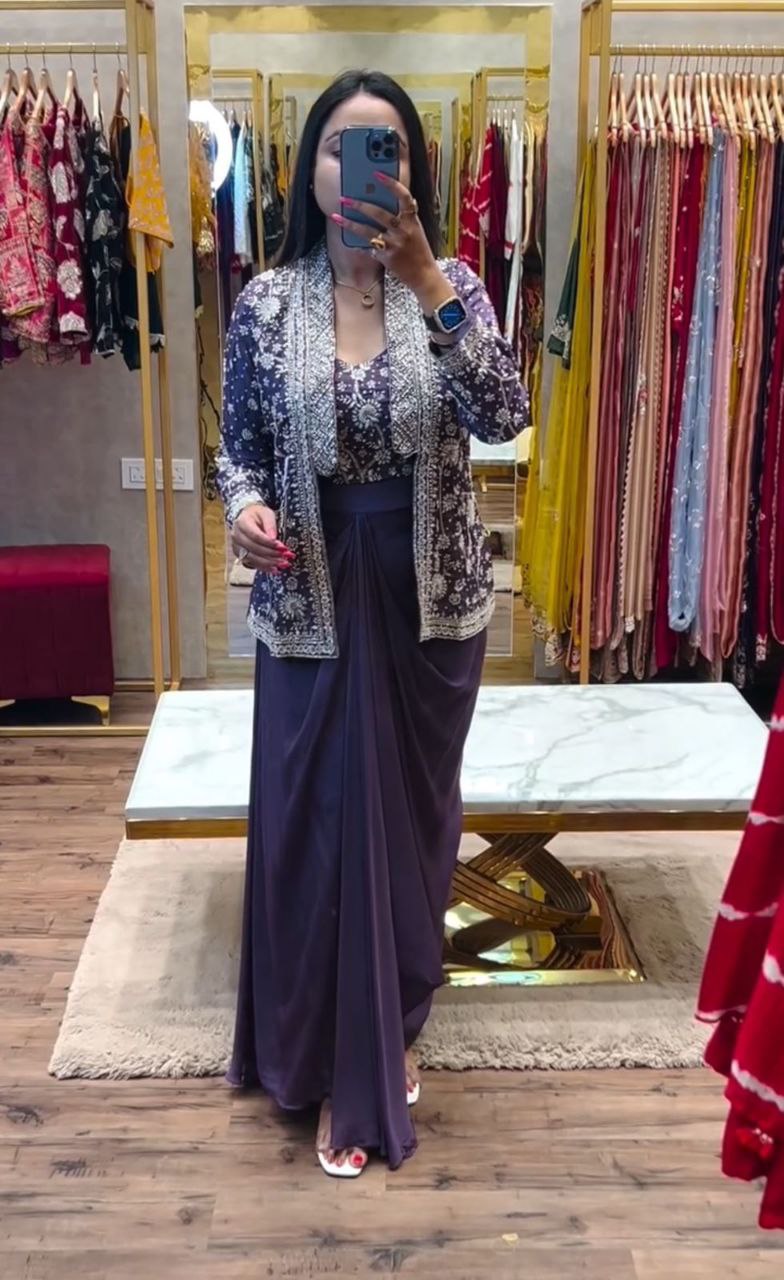 Trending Party Wear Koti with Plazzo 8