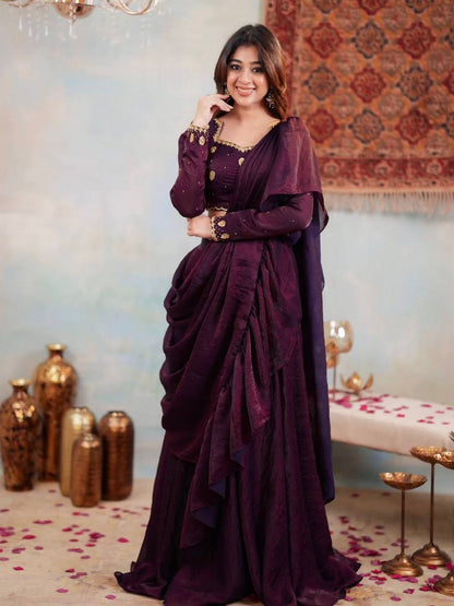 Designer Party Wear Lahenga Saree Collection single available wholesale