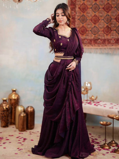 Designer Party Wear Lahenga Saree Collection single available wholesale