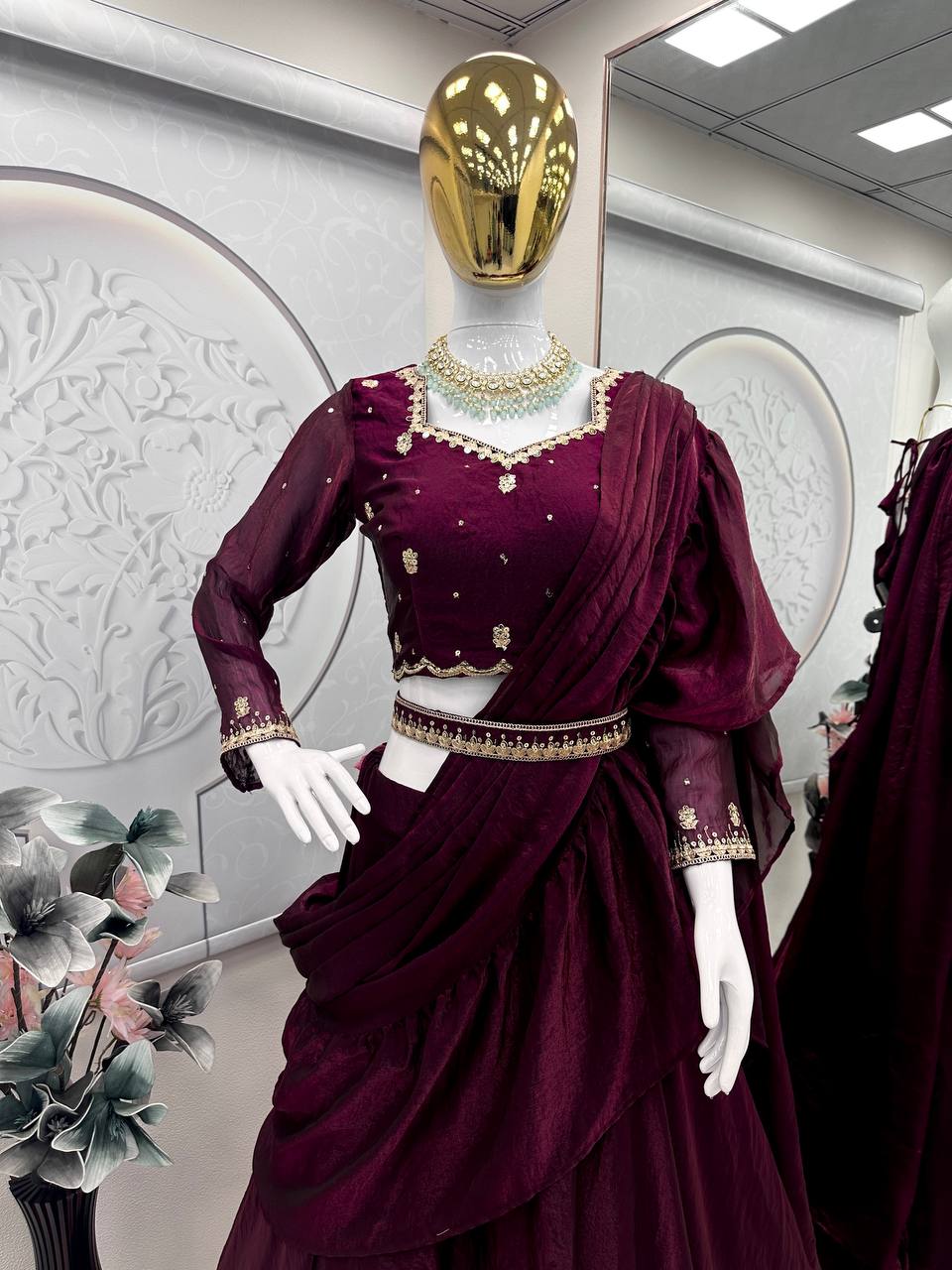 Designer Party Wear Lahenga Saree Collection single available wholesale