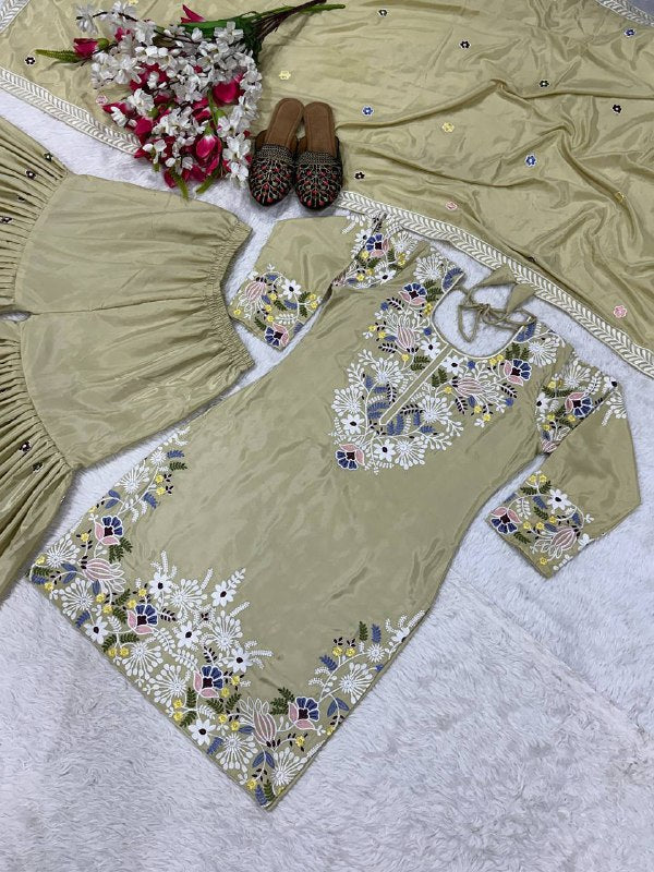Designer Party Wear Look Top , Sharara Plazzo  and Dupatta single available wholesale