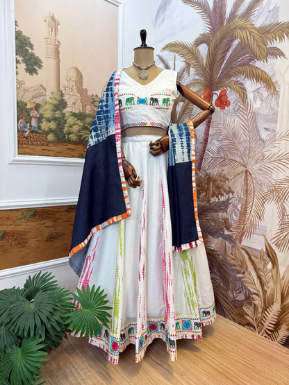navrati COMING WITH PURE COTTON FABRIC WITH EMBROIDERY & MIRROR WORK single available wholesale