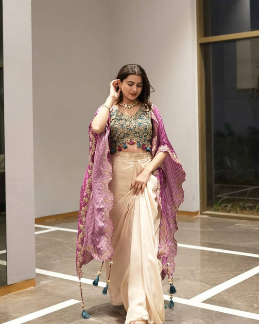 THREE PIECE WESTERN OUTFIT FOR TRENDY WEDDING SEASON