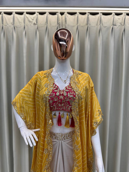 THREE PIECE WESTERN OUTFIT FOR TRENDY WEDDING SEASON