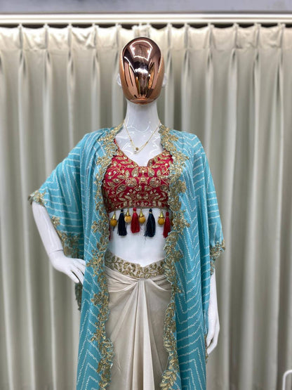 THREE PIECE WESTERN OUTFIT FOR TRENDY WEDDING SEASON
